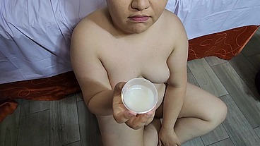 Drinking piss, putting cum in my eyes, shooting cum out of my asshole and swallowing it