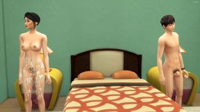 how i stepson enters his hot japanese stepmom room late at night to share the bed with her because he was afraid to be alone, she accepted but in the end she slept naked and everything turned into sex