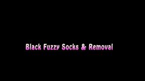 Black Fuzzy Socks & Removal