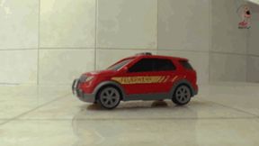 Car under flat wooden mules
