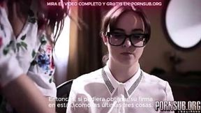 His anal&#x1F44C; mistress gets pounded by a thick cock&#x1F32D; on Spanish subs
