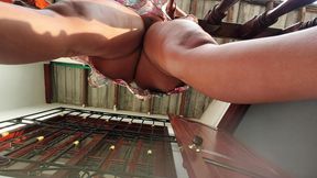 Underneath the Skirt of Webcam Model