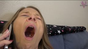 Kitty is sick of waiting yawns- 1080p
