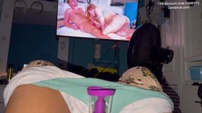 ???? Watching Porn and Silk Clitoral Suck&#x1F61C; ????