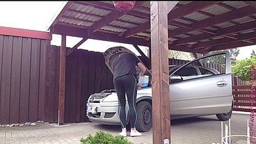 Kleiner Autocheck in Legging