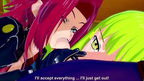 cc and kallen have fun with lelouch - code geass parody