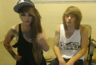Teen emo couple is gonna striptease and fuck on webcam