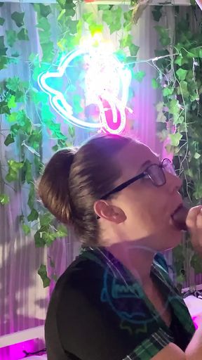 Dripdrop Behind the Scenes! Kay Lee Sucking Dick with Her Glasses on Pt 1