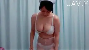 Crazy and hot japanese nurse gets mashed by her patient