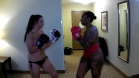 XXX-012 Bar Sluts, Motel Room Boxing, Dasani Vs Riley, Body & Breast Punishment, Vol 35