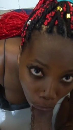 Cute Ebony Bitch on My Knees I Can't Hold It Anymore I Want to Deepthroat That Big Black Dick - Jhodez1