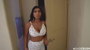 PAWG stepdaughter Violet Myers gets fucked doggy style and takes cum in mouth