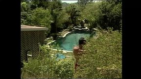 Wonderful Young Lifeguard with Hairy Pussy Fucked and Cumshot on Beautiful Tits
