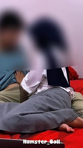 Emotional moment from &quot;Hijab Girl College Handjob Dick While Doing College Assignment With Her Friend&quot;