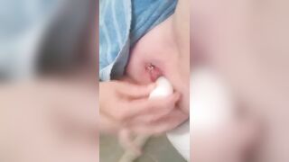 Inserting a Candle Stick into my Snatch