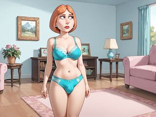 Futa Lois Griffin Masturbation and Selfsucking