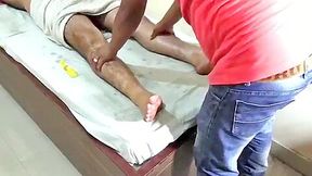 hairy indian getting massage