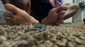 Tinies at Mercy of Giantess Sexy Soles 4K smaller