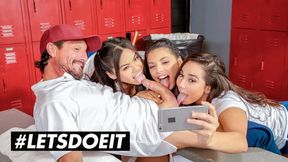SCAMANGELS - Hot Students Engage in Intense Four-Way with Adored Professor