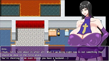 Holy Mother Of God [ Cuckolding Hentai game PornPlay ] Ep.8 wife outdoor cheating blowjob while her husband fight the monsters