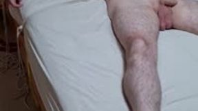 Miss M has a naked man tied spreadeagled on bed