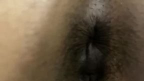 Up-close POV on a raw, uncut hairy ass&#x1F351;, with a throbbing, pulsing asshole screaming for mercy
