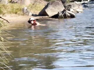 Nude River Swim and Fucking