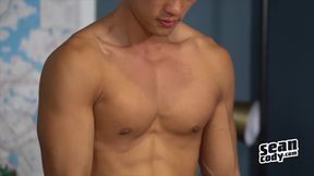 Sean Cody - Zac - Japanese Otter Strokes Solo by the Pool