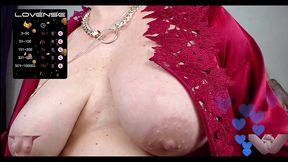busty sexy chubby milf perky play with her tits and pussy .!. ))