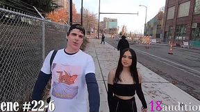 Curvy Latina First-Timer Auditions for Jay Bank's Creamy Scene