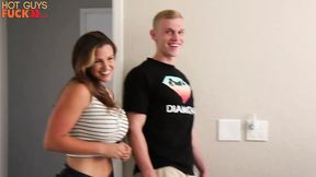 College Quarterback Pumps Hot Teen Before His GF's Eyes