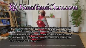 4k UHD: Shiny girl in Yukimura inspired Shibari floorwork session