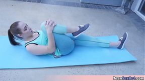 Sticky Yoga Ends In Taboo Stepsister F**k Over Tight Sweatpants Temptation
