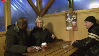 Blonde Linda Ray Sucking Off and Fucking African Penis