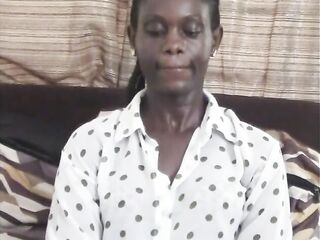 Interview and sex with pleasant amateur Afro hotel staff, skinny body with wonderful round breasts #0129
