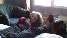 Motel sex with two milfs (HD)
