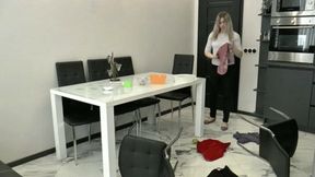 She reacts by grabbing her foot and hopping MP4 HD 720p