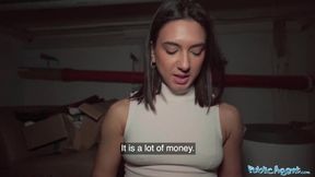 Public Agent Ravishes Brunette Biology Student with Stranger's Cum