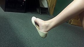 Captured My Friends Girlfriend Dangling Her Ballerinas During Our Pool Session