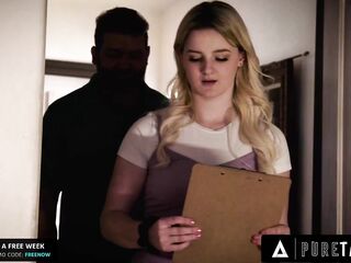 PURE TABOO Pervy Bisex Pair Entice Their Teen Neighbour Eliza Eves' Into Her 1St Male+Male+Female Trio