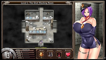 Karryn's Prison Silent Walkthough [PornPlay Hentai game] Ep.7 first bad end after a men bathroom dirty ganbang