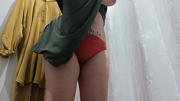 Shopping and Wet Panties in Public Store 4K
