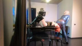 Ass licking and romantic food fetish breakfast, home fetish latex rubber video