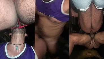 Segurança safado usando calcinha de sua mulher afim de se sentir femea para outro macho.