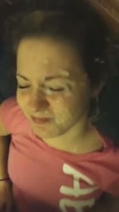 Submissive Norwegian girlfriend takes messy facial