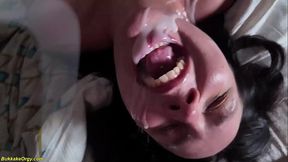 bukkake hating teen rough DP gangbanged