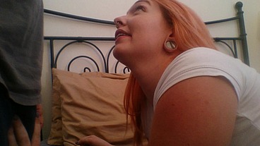 Devon Redhead in Stockings POV Blowjob with Facial Webcam