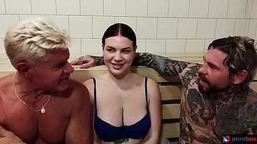 Fat ass redhead freak Apra Shay squirts after spa day