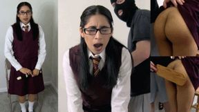 Music student eRica gets caught masturbating with a recorder, gets spanked & paddled as punishment!