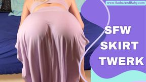 SFW Goddess Skirt Twerk & Dancing - Twerking - Muscle Girl - Abs, Muscle Fetish